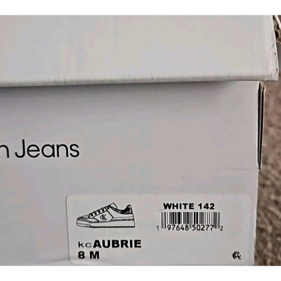 Calvin Klein Aubrie Sneaker Women's Classic Size 8 New White and Black - Picture 6 of 6